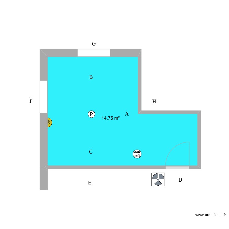 Cabinet 3 Dr BOURZAC. Plan de 1 pièce et 15 m2