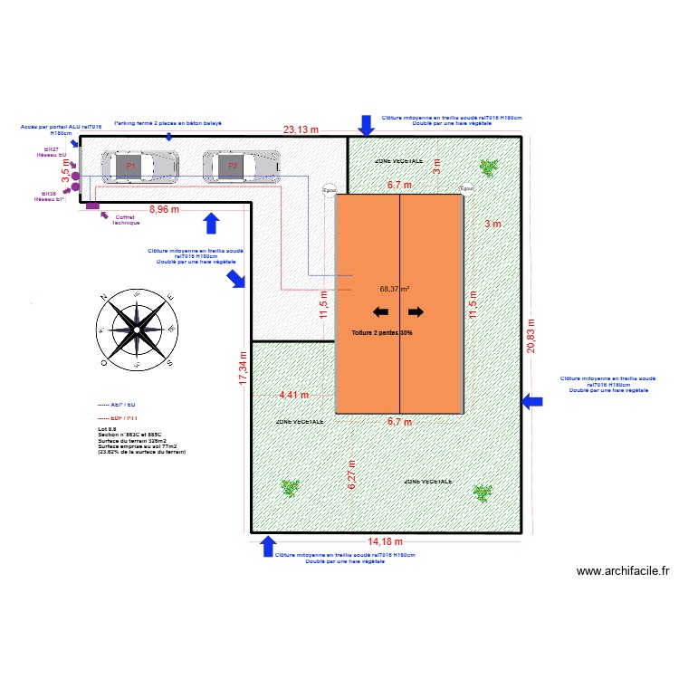 PLAN DE MASSE LOIC. Plan de 0 pièce et 0 m2
