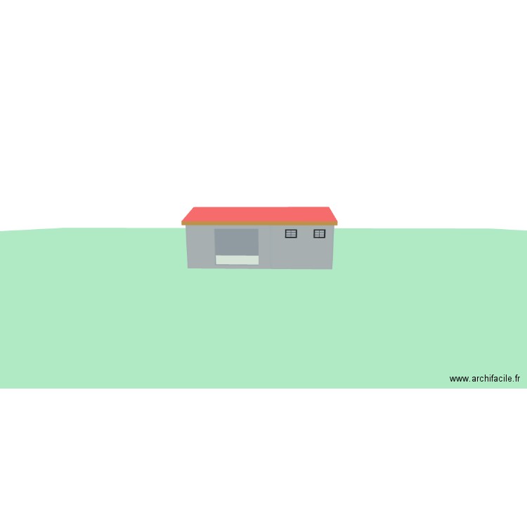 POOL HOUSE. Plan de 3 pièces et 26 m2