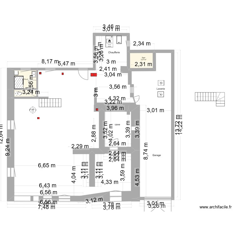 etat RDC studio. Plan de 0 pièce et 0 m2