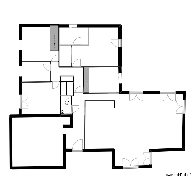 meleze-2. Plan de 1 pièce et 25 m2