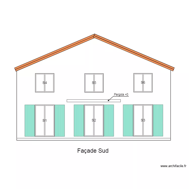 Rouret Facade Sud V2. Plan de 