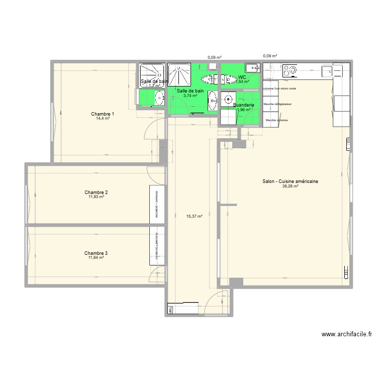 OSB PROJET 20250529. Plan de 11 pièces et 101 m2