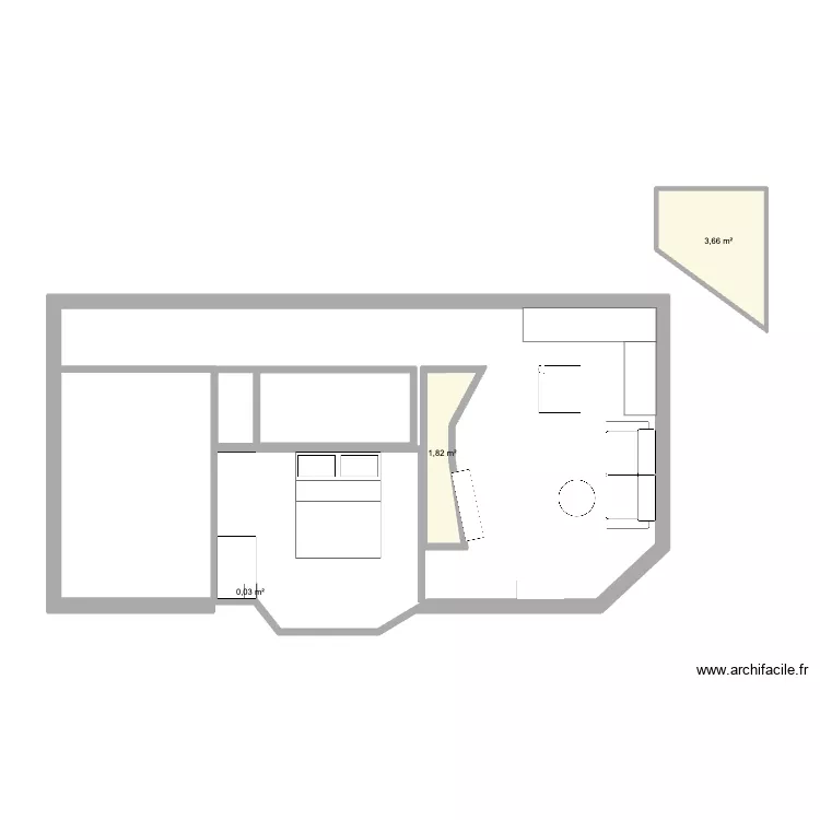 vincennes. Plan de 3  et 6 m²