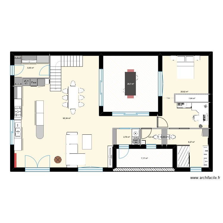 DEAR25. Plan de 4 pièces et 145 m2