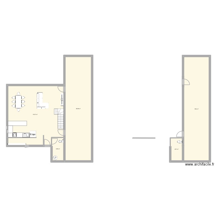 Maison avec cellier. Plan de 5 pièces et 175 m2
