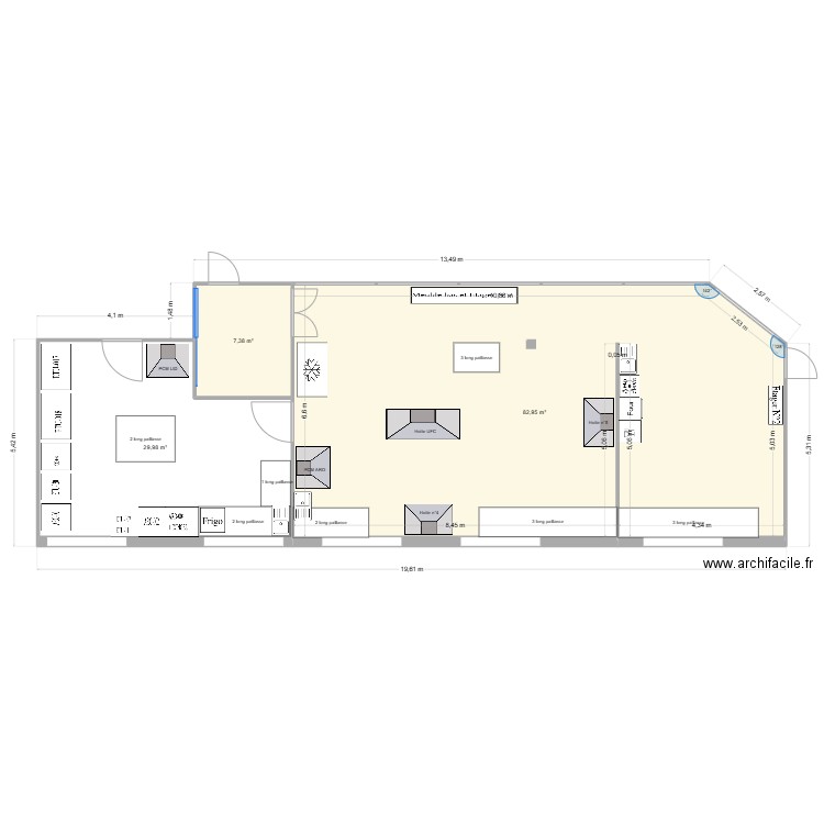 Plan Labo LID après modif 2. Plan de 3 pièces et 120 m2