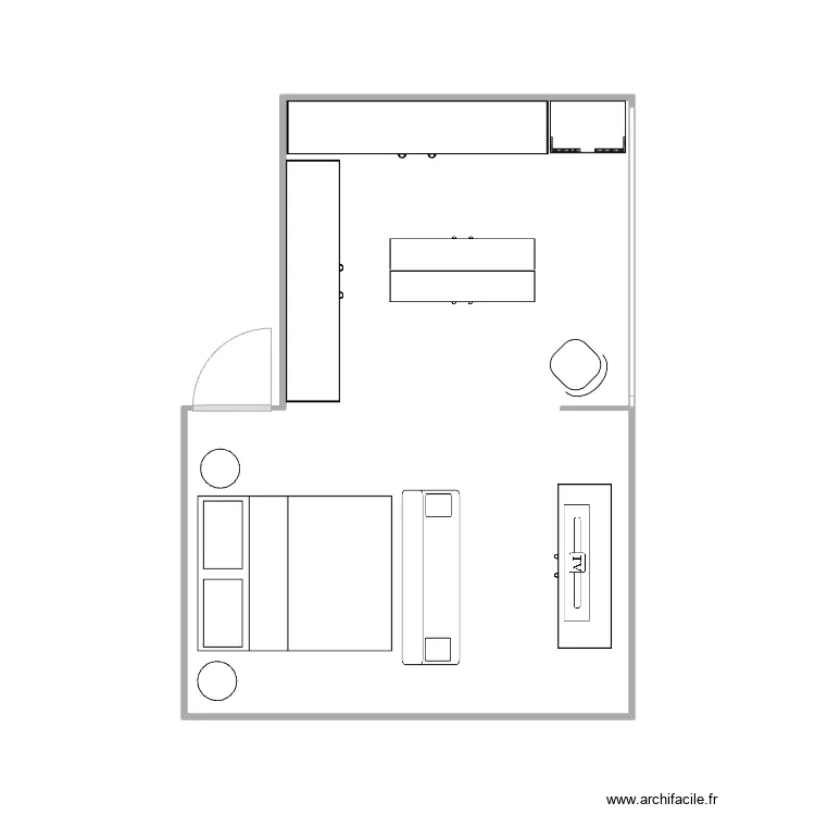 VDA CHAMBRE MASTER 18. Plan de 