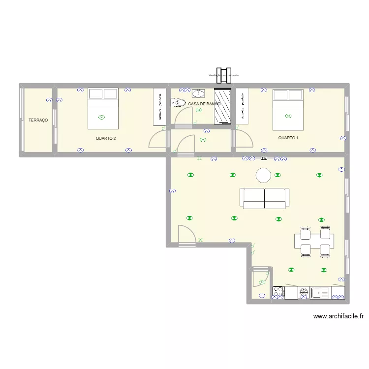 MARIA GRA&Ccedil;A. Plan de 7  et 83 m²