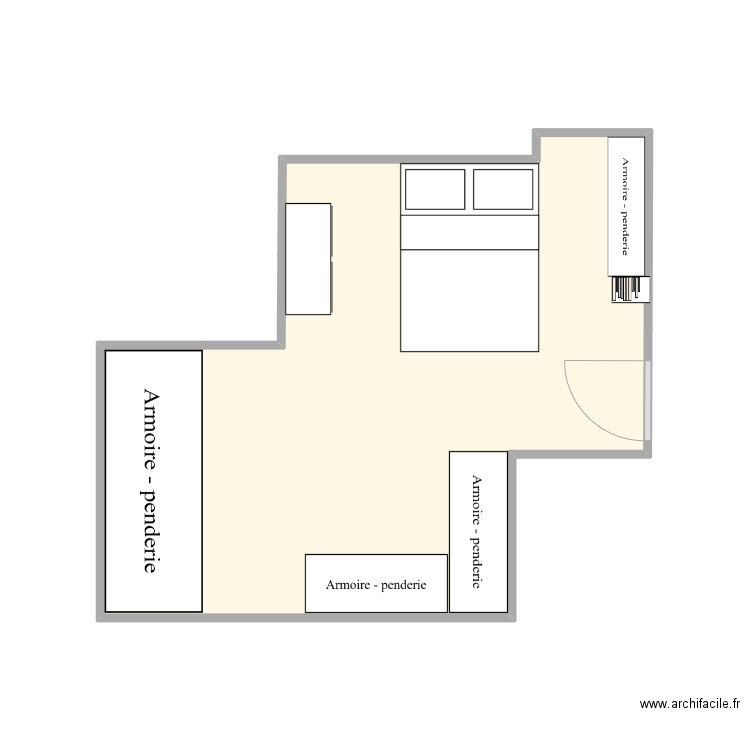 chambre - dressing. Plan de 0 pièce et 0 m2