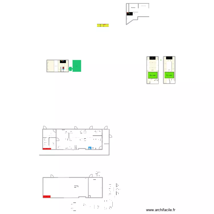 Bureaux UAP1-03. Plan de 3  et 77 m²
