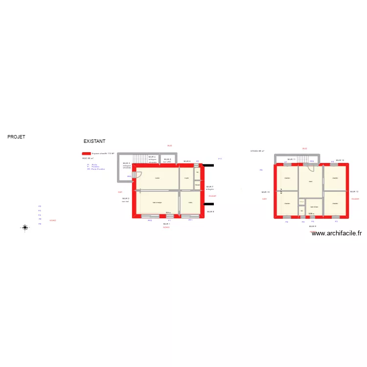 LAMANAC_ Existant. Plan de 17 et 139 m² LAMANAC_ Existant. Plan de 17 et 139 m²