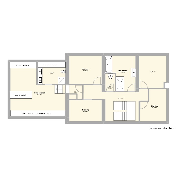 Etage Rumigny. Plan de 0 pièce et 0 m2