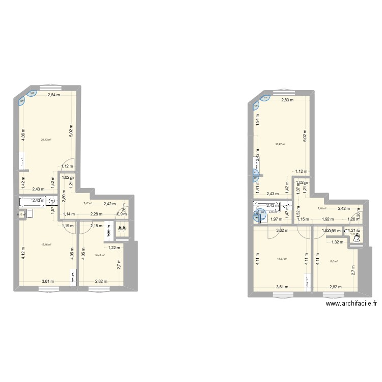 2eme dr plan 2026. Plan de 12 pièces et 116 m2