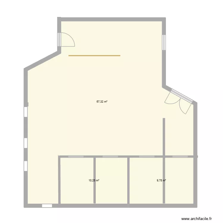 N1 ess. Plan de 3  et 87 m²