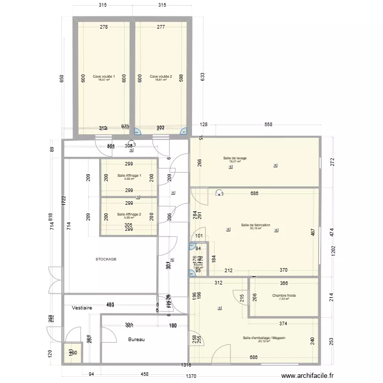 Plan Fromagerie PMS. Plan de 