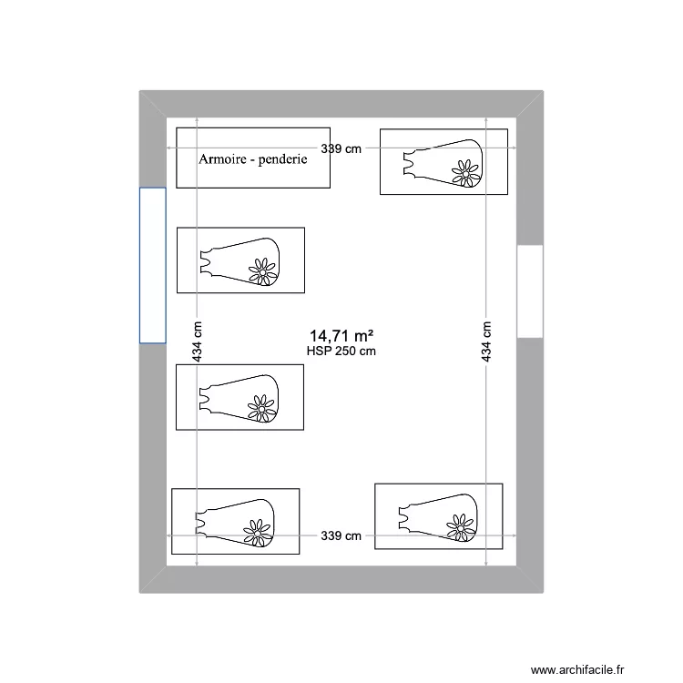chambre bébés. Plan de chambre bébés. Plan de