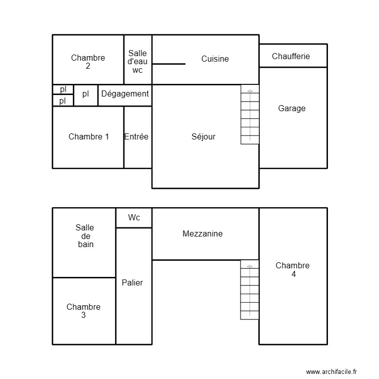 PLOMEUR FICHU. Plan de 18 pièces et 55 m2