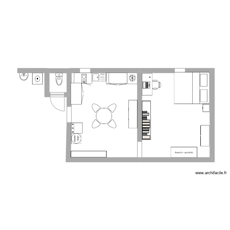 sous sol. Plan de 0 pièce et 0 m2