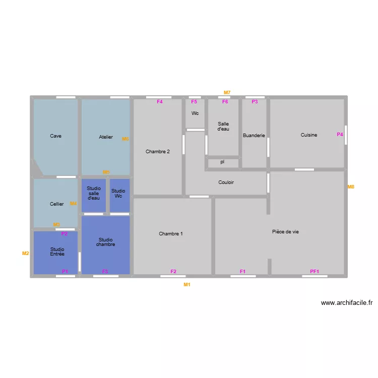 Lecat commequiers. Plan de 17 Pièces et 105 m² Lecat commequiers. Plan de 17 Pièces et 105 m²