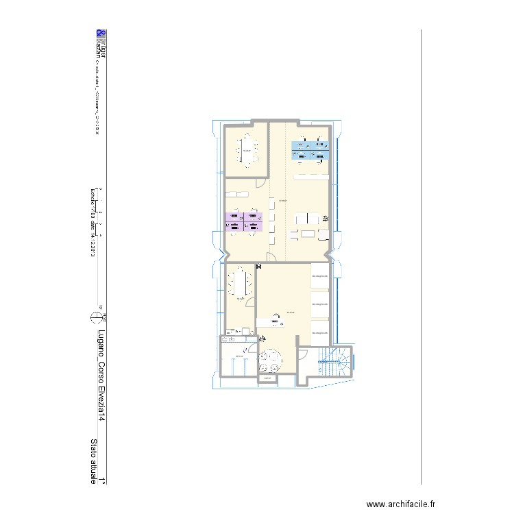 Rénovation Lugano - Option 5. Plan de 7 pièces et 194 m2