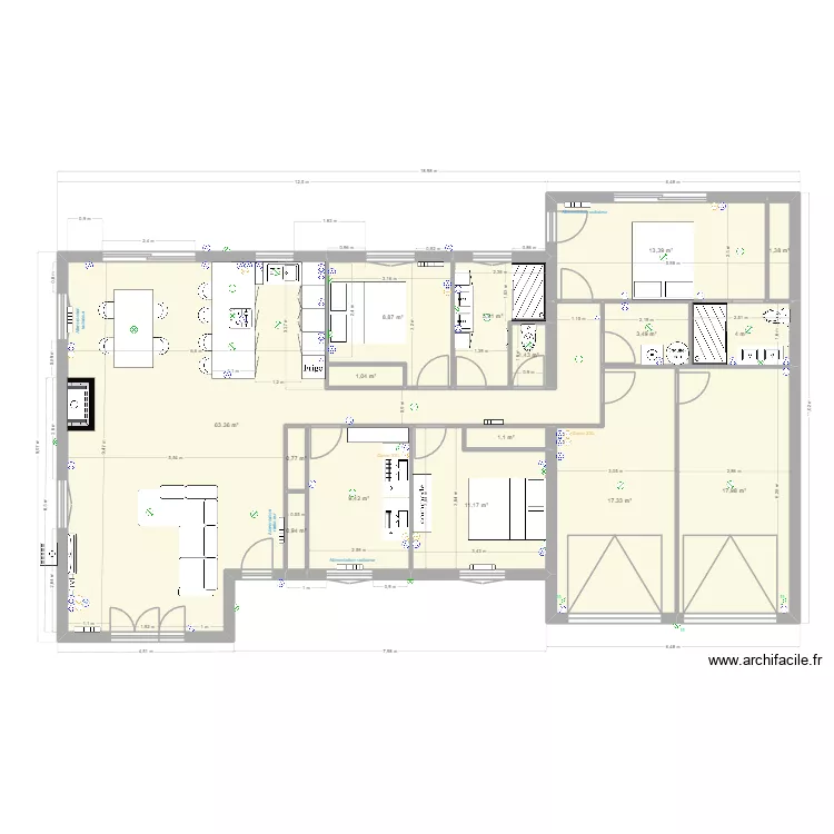Senouillac v2. Plan de 16  et 162 m²