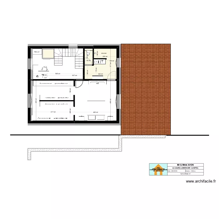 93 LEMERCIER 1ER ETAGE PROJET V3. Plan de 93 LEMERCIER 1ER ETAGE PROJET V3. Plan de
