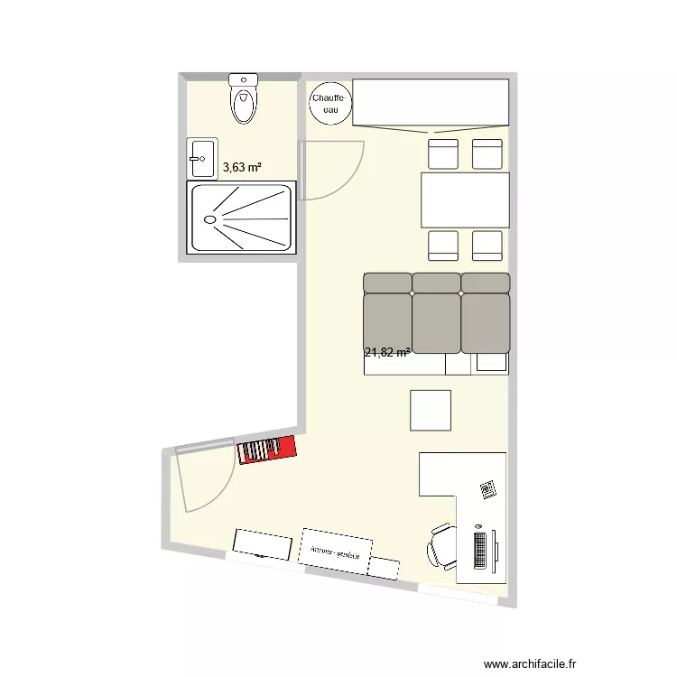 appart 3 Mages. Plan de 2 et 25 m² appart 3 Mages. Plan de 2 et 25 m²
