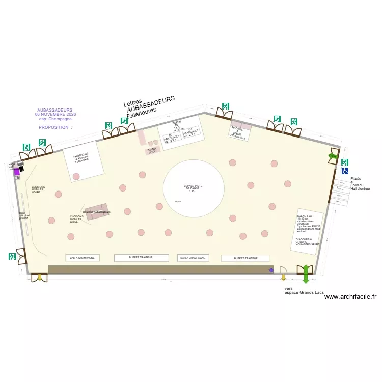 espace champagne AUBASSADEURS DERNIER  06 11 2026 maj. Plan de 1 Pièce et 584 m²