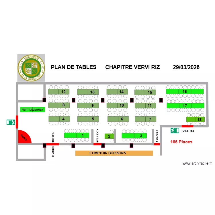 PLAN DE TABLES chapitre vervi riz 2026 VERSION FINALE. Plan de 