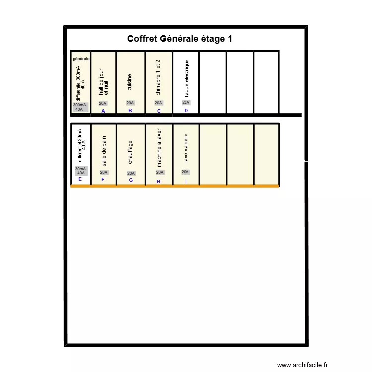 coffret &eacute;tage 2 caulier. Plan de 