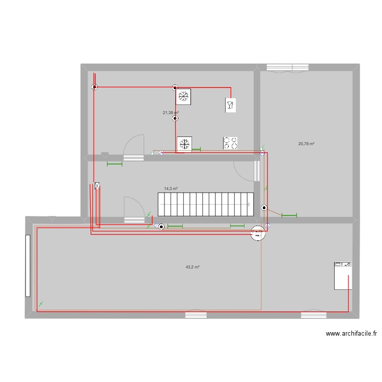 Maison Longuenesse RdC. Plan de 4 pièces et 100 m2