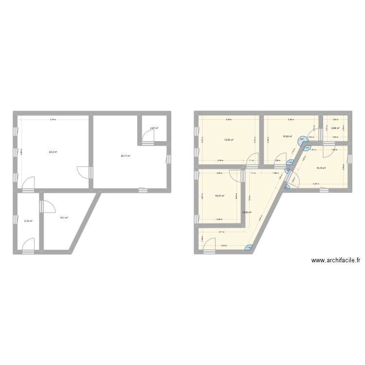 CRÉMIEU (CÉLINE). Plan de 11 pièces et 123 m2