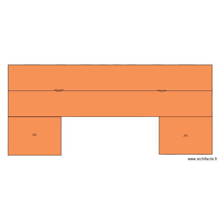 sci. Plan de 4 pièces et 203 m2