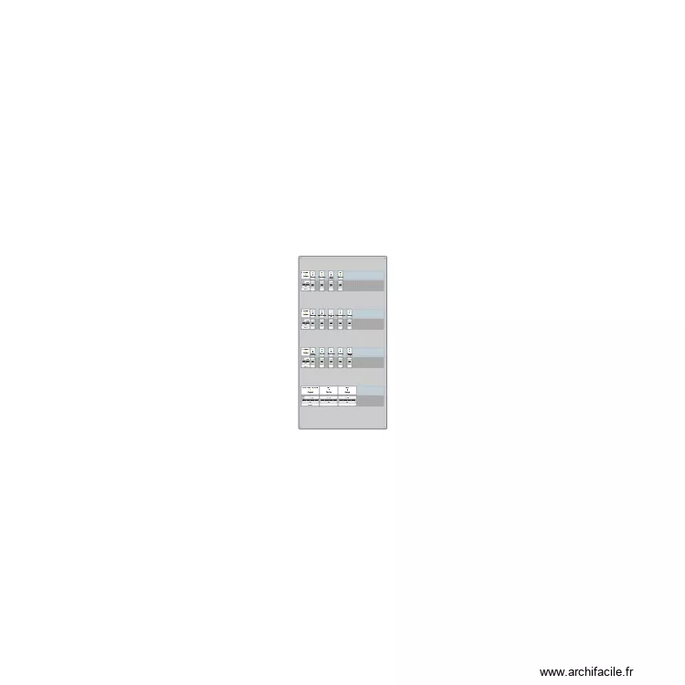 Tableau electrique. Plan de 