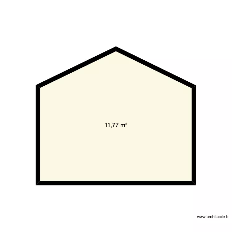 vue face arriere. Plan de 1  et 12 m²