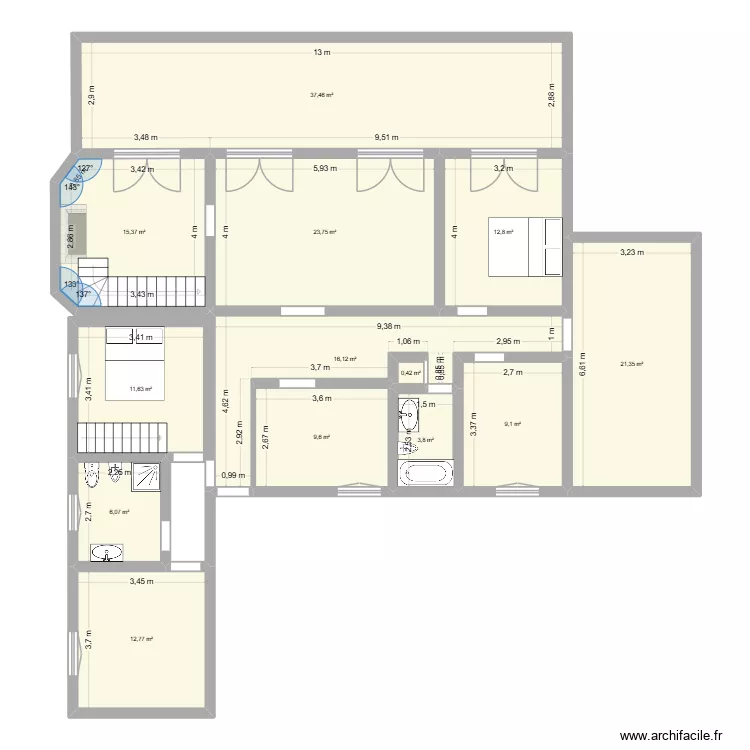 Piriz. Plan de 13 et 180 m² Piriz. Plan de 13 et 180 m²