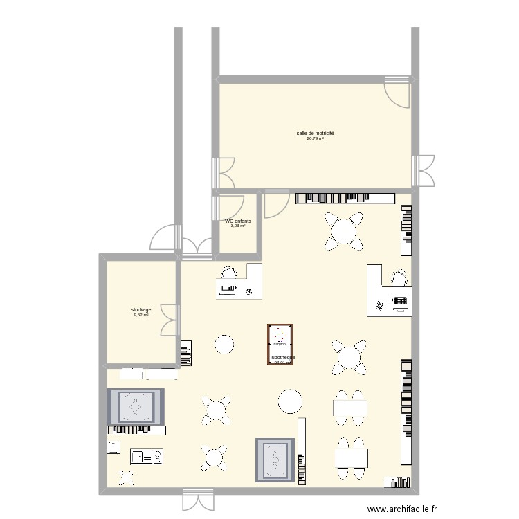 plan ludo. Plan de 4 pièces et 133 m2