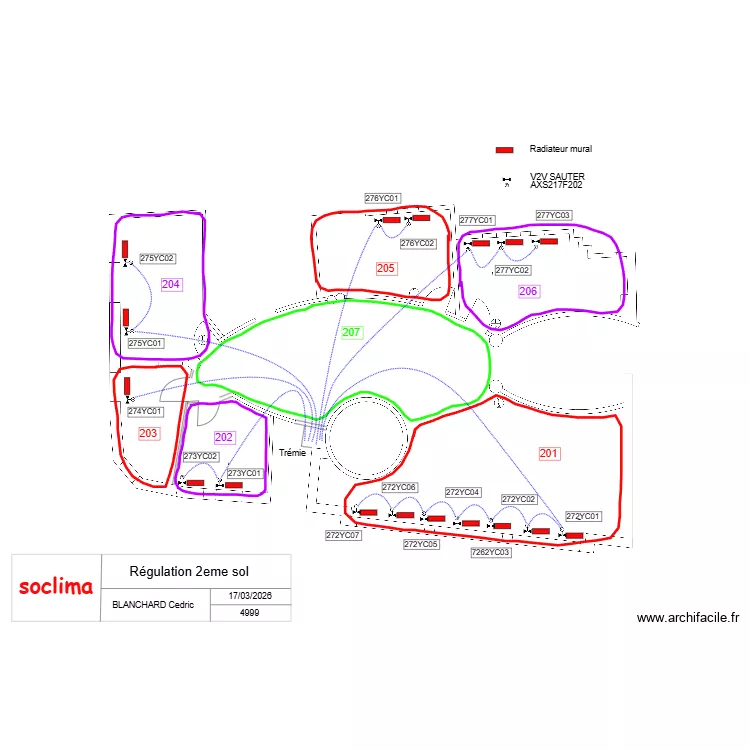 BGL centre 2eme sol. Plan de 