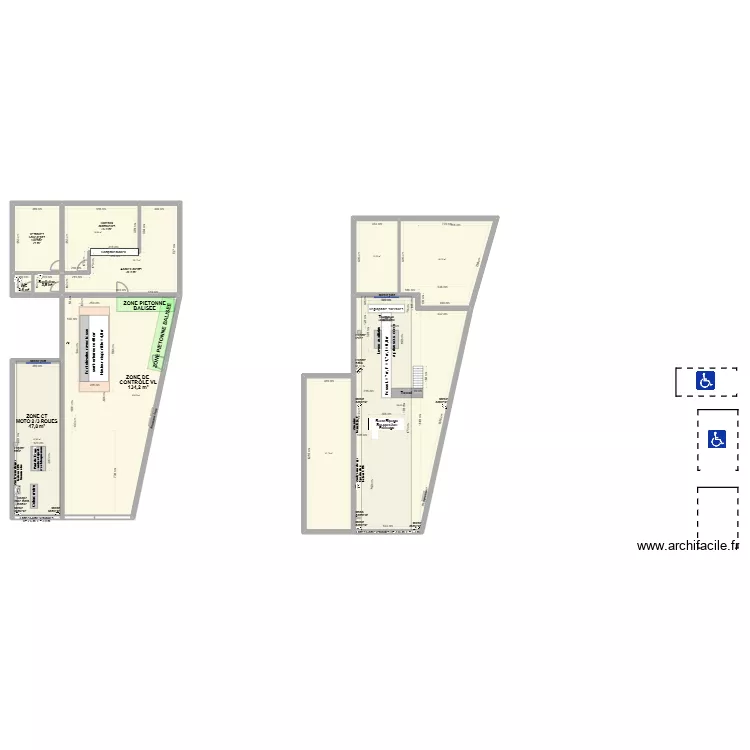 Projet CCT mixte VL/CL MCT L AIGLES 61EKLA V3 bis. Plan de 11  et 529 m²