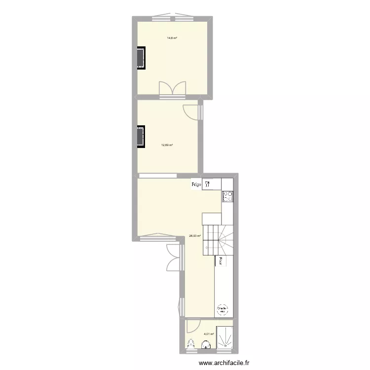 Chevaufosse 16 - HDR plans g&eacute;n&eacute;raux. Plan de 7 pièces et 78 m²
