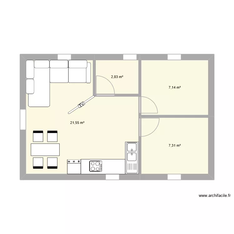 house. Plan de 4 et 39 m² house. Plan de 4 et 39 m²