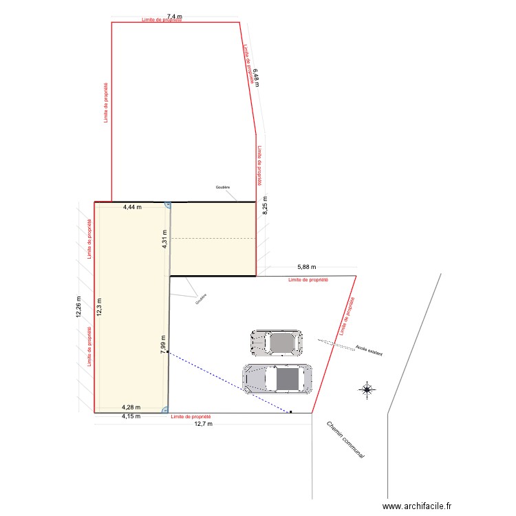 PLAN DE MASSE LOT 363. Plan de 2 pièces et 75 m2
