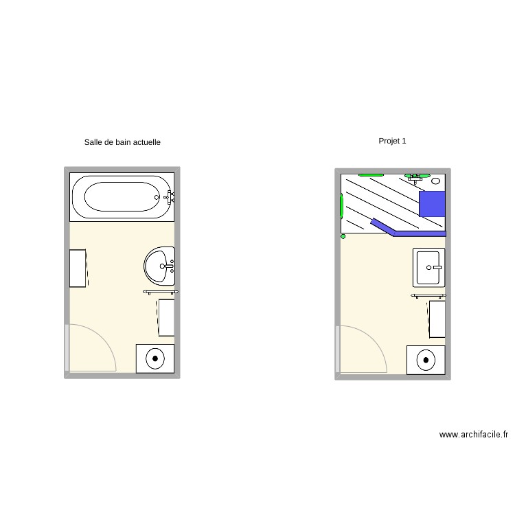 Mus. Plan de 2 pièces et 10 m2