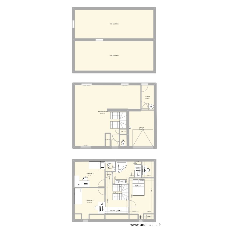 longueil2. Plan de 16 pièces et 194 m2