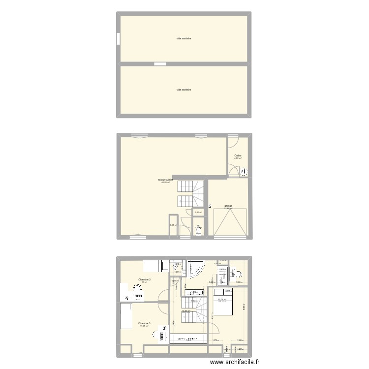 longueil2. Plan de 17 pièces et 194 m2