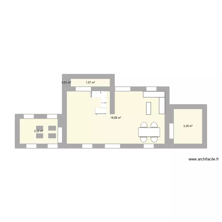 plan maison. Plan de 5  et 25 m²