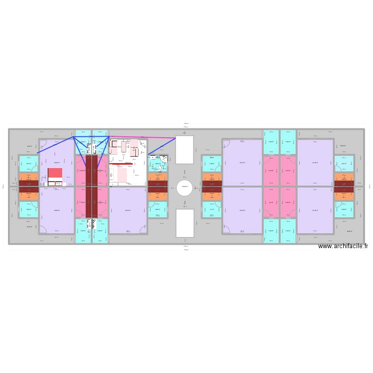 Jacqueville Studio Assainissement. Plan de 45 pièces et 483 m2