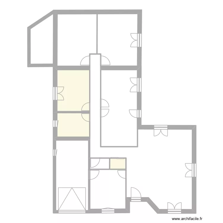 Maison. Plan de 3  et 18 m²