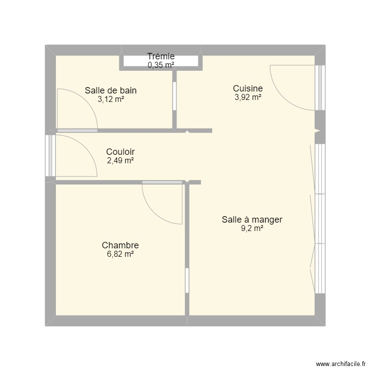 SCANU Theresina. Plan de 6 pièces et 26 m2